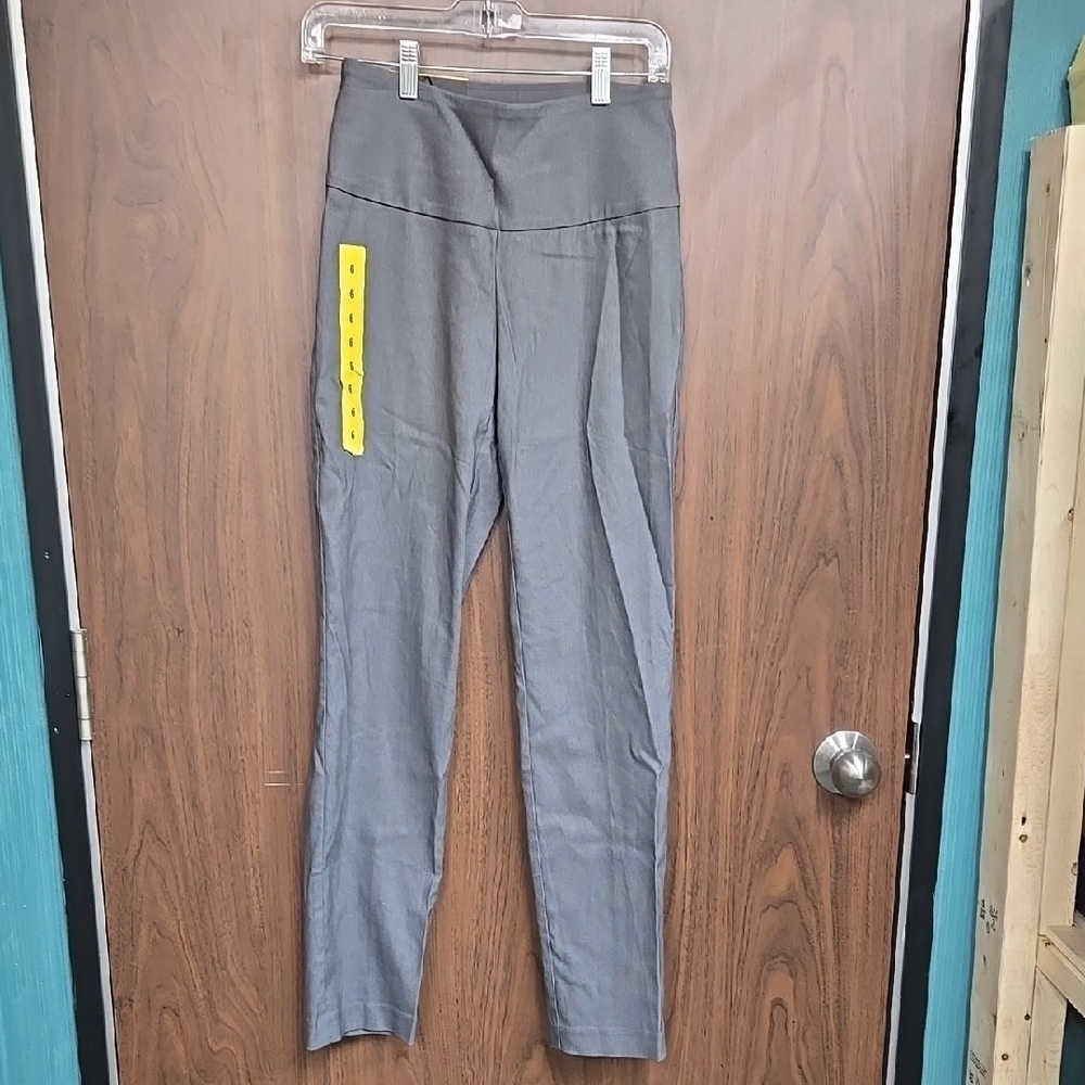 SC & CO. Grey High Rise Tummy Control Slim Fit Pull On Trousers